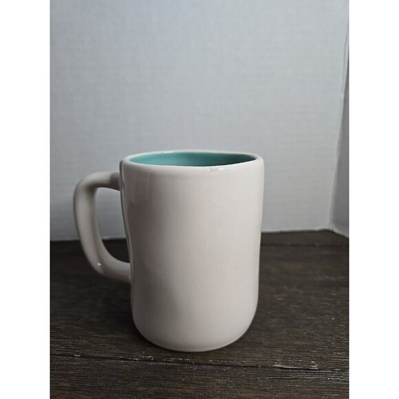 Rae Dunn Magenta I Woke Up Like This Ceramic Mug White Teal Interior Glam - Picture 4 of 7
